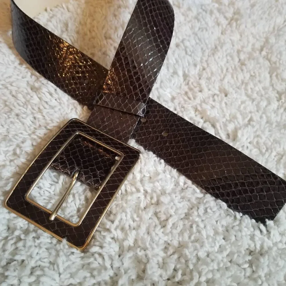 Banana Republic Leather Snakeskin Belt XS